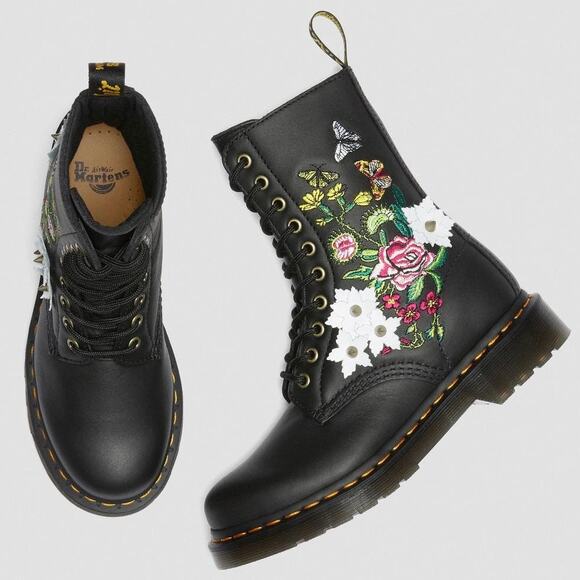 Dr. Martens 1490 Floral Bloom Leather Mid-Calf Combat Boots Women Size 7 - Picture 10 of 10